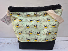Load image into Gallery viewer, Draw String Project Bagwith Handle &amp; Pockets Large - Yellow Bird