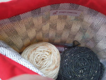 Load image into Gallery viewer, Draw String Project Bag Medium - Red Flowers