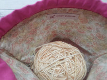 Load image into Gallery viewer, Draw String Project Bag Small - Pink Cats