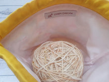 Load image into Gallery viewer, Draw String Project Bag Small - Yellow Sheep