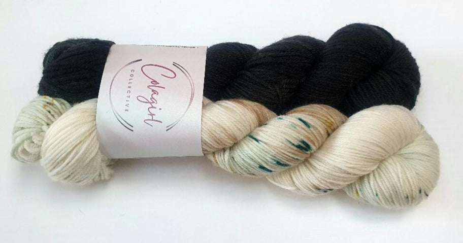 Pas De Deux 2 x 50g Swagman 4ply/Fingering Sets 'Pistachio & Olive Grove'