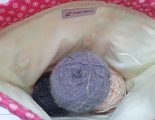 Load image into Gallery viewer, Draw String Project Bag Large - Happy Sheep