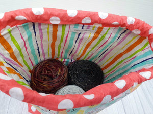 Draw String Project Bag Large - Wooly Sheep