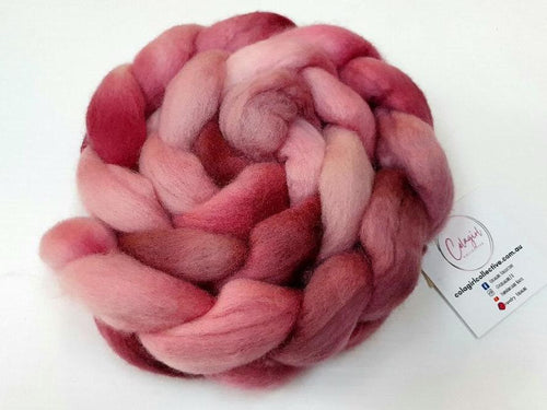 Hand Painted Roving Merino/Corriedale-Elise