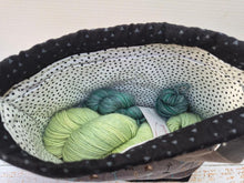 Load image into Gallery viewer, Draw String Project Bag with Handle and Pockets Small - Grey Arrows