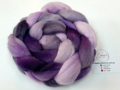 Hand Painted Roving Merino/Corriedale-Fallon