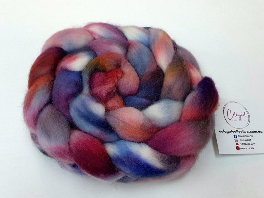 Hand PAinted Roving Merino/Corriedale-Otis