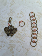 Load image into Gallery viewer, Stitch Marker Set Bronze Butterfly